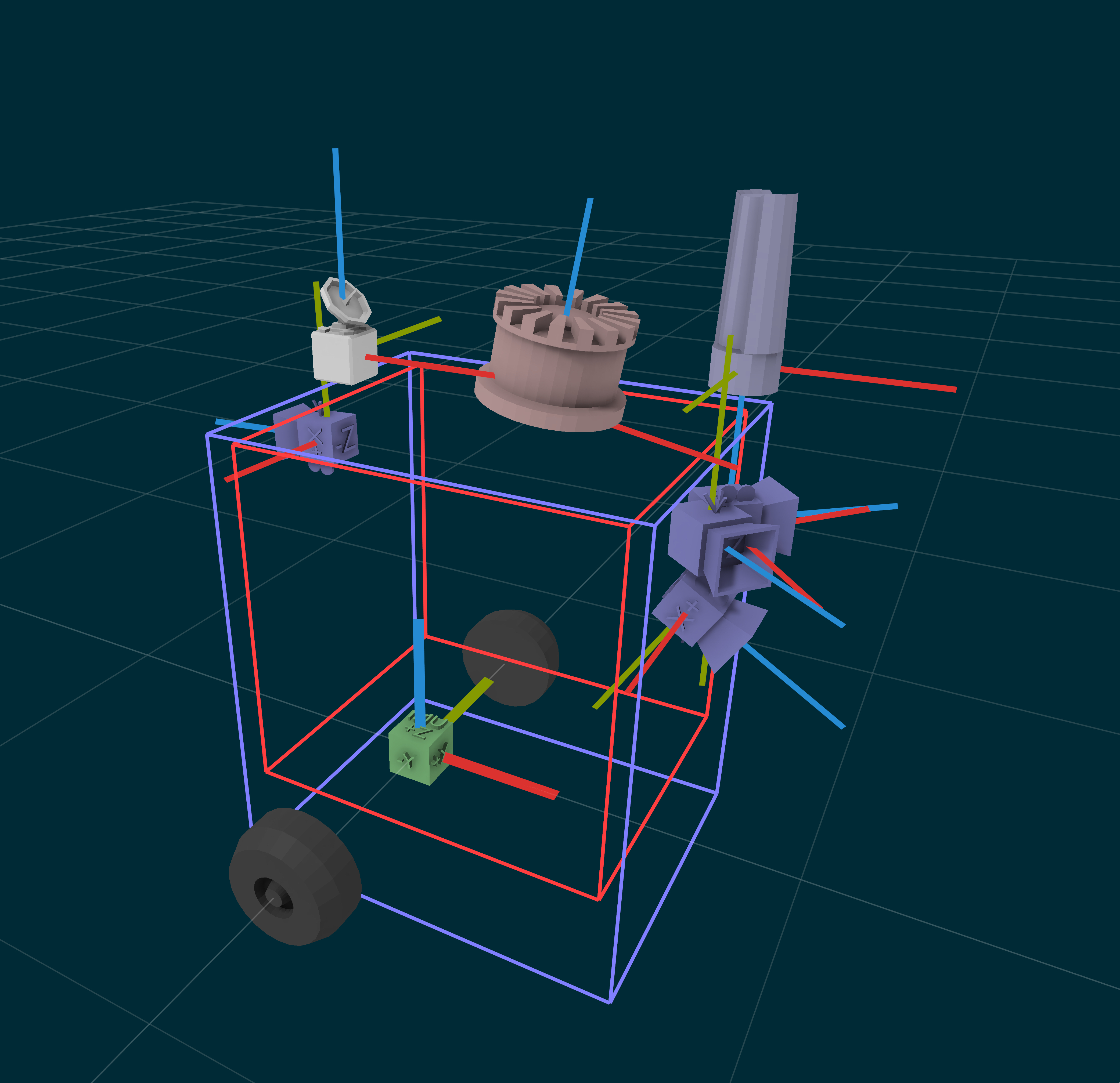 Sensor system extrinsics (6dof position and orientation of each perception sensor)