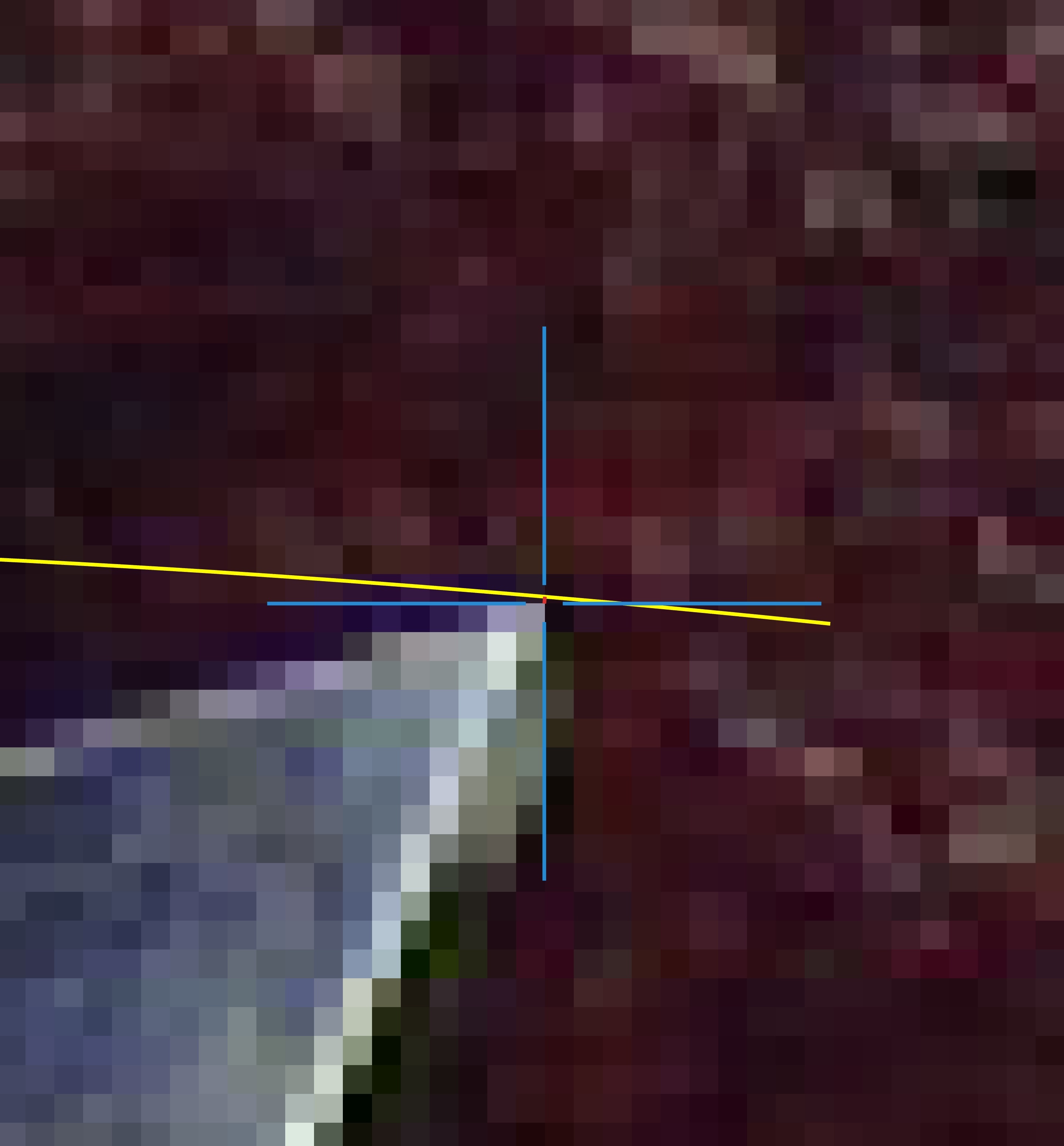 Example calibration validation- epipolar line measurement, fisheye_right zoom