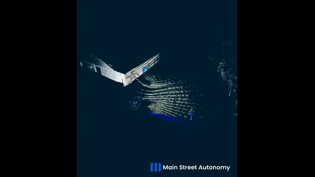 Colorized lidar of figure-8 calibration motion offroad