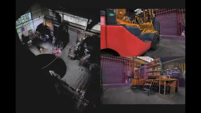 Sensor fusion of a figure-8 calibration motion in a warehouse