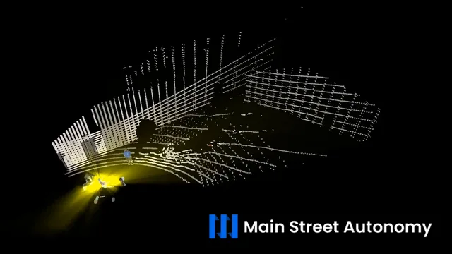Sensor fusion visualization outside/inside a warehouse